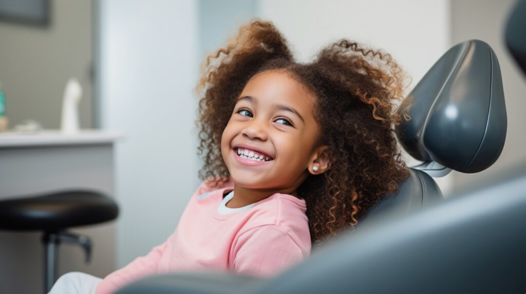 kid in orthodontic chair